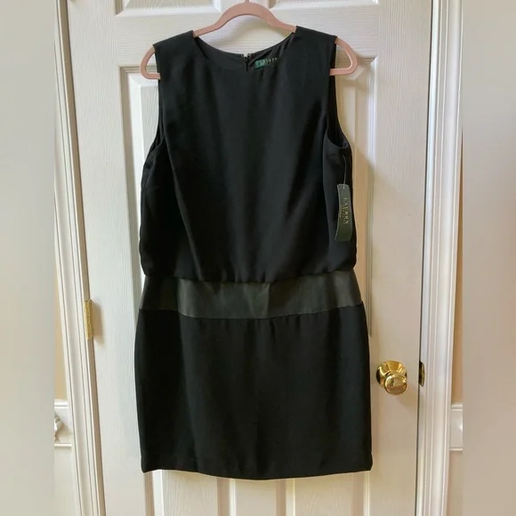 NWT Ralph Lauren Professional Black Dress | Size 16 - Picture 1 of 5